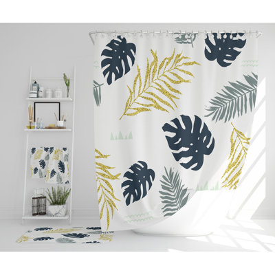 Necie Polyester Shower Curtain Set