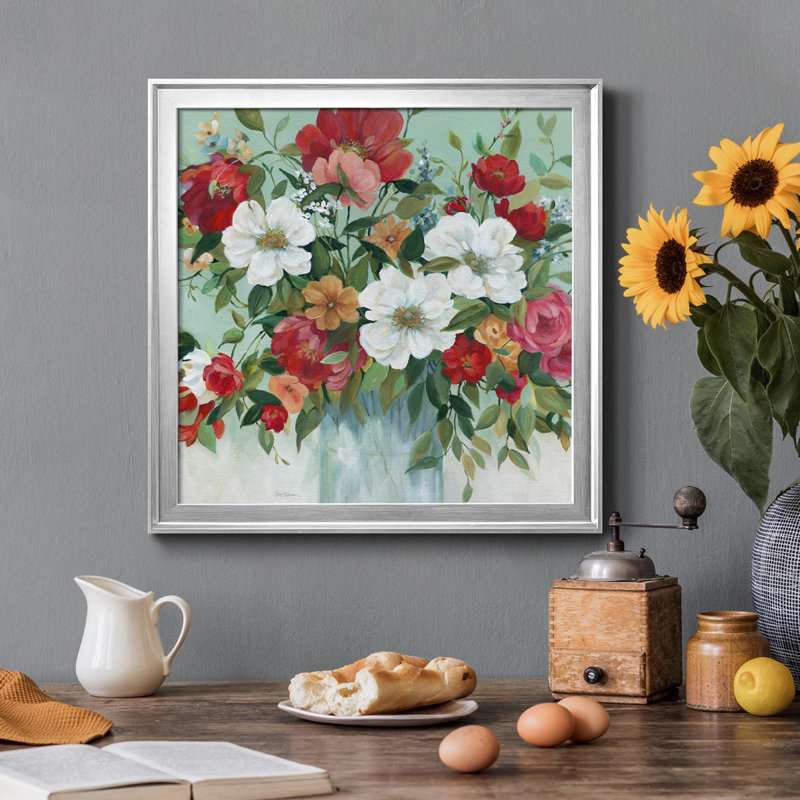 Country Charmer - Peinture sur toile encadrée, H 34,5 po x l 34,5 po x P 1,5 po, Argent