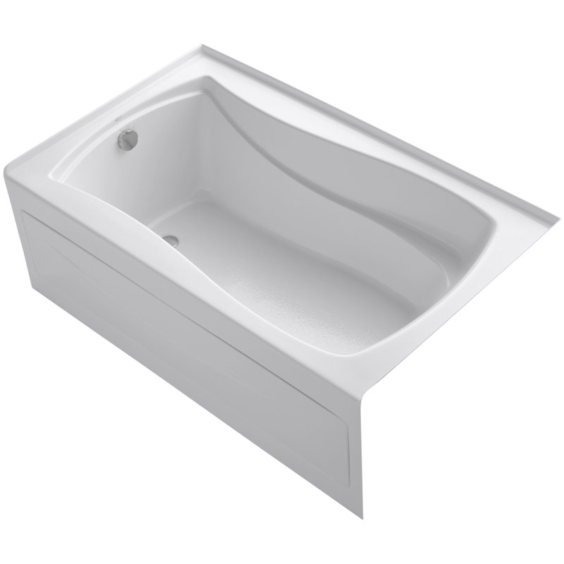 Baignoire de trempage 60 po. X 36 po. Mariposa Alcove, Blanc, Gauche