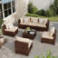 Ensemble de conversation de patio 7 pièces avec table basse et coussins-1531310283-1524158703