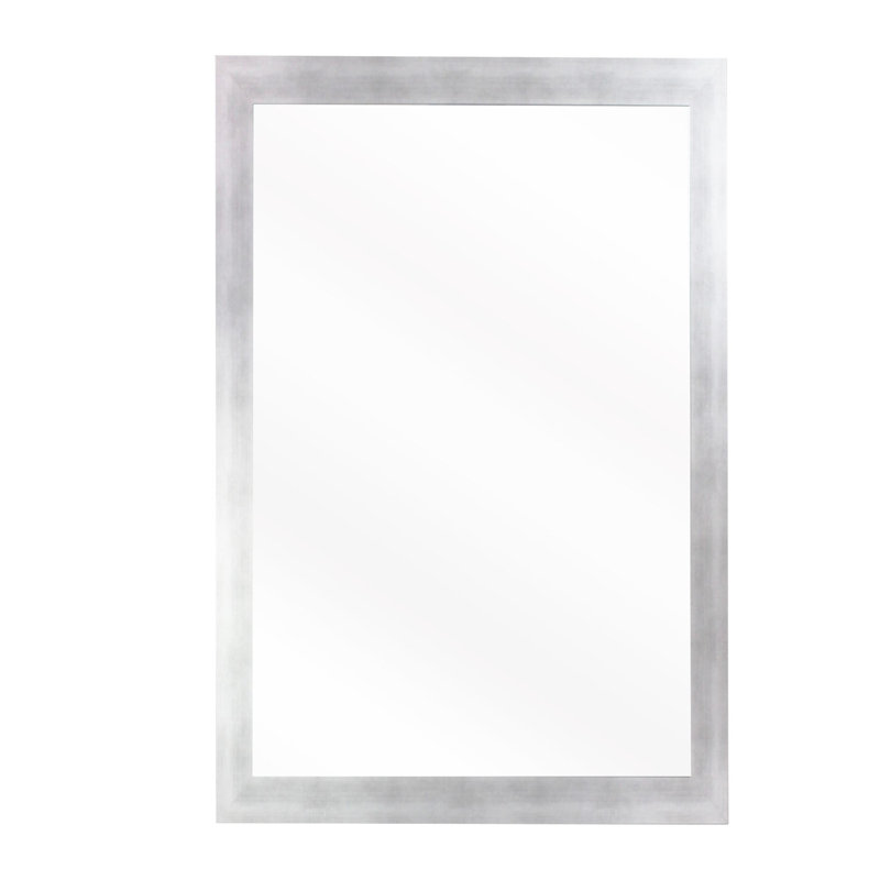 Flat Wall Mirror, Silver, 29.5" H x 11.5" W