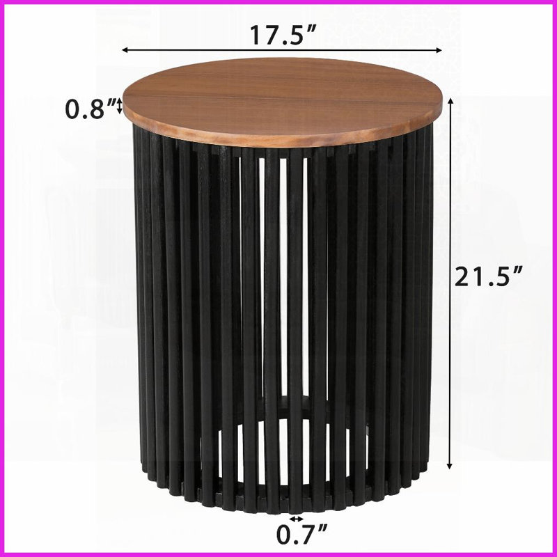 Acacia Wood Coffee Table Set for Living Room, Modern Round Design with Easy Assembly &amp; Versatile Use