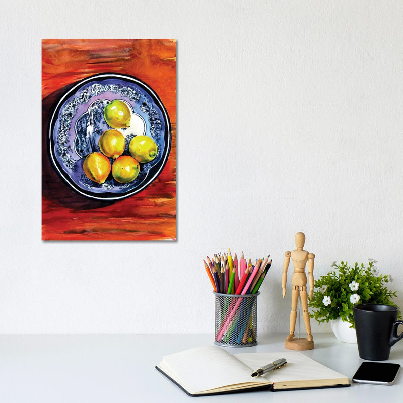Still Life With Lime by Anna Brigitta Kovacs - Wrapped Canvas Print, 20.32 cm H x 30.48 cm W