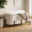 77cm Wide Curved Footstool Ottoman