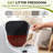 Automatic Cat Litter Box, Open Top Self Cleaning Litter Box For Multiple Cats, Odor Noise Control, App Control With Safety Sensors, Included Removable Liner And 2 Roll Garbage Bags, White