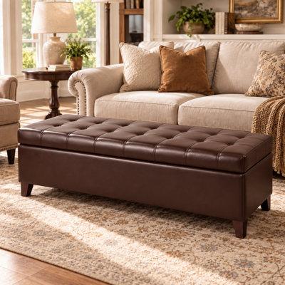 Banc de rangement en simili cuir Loggins