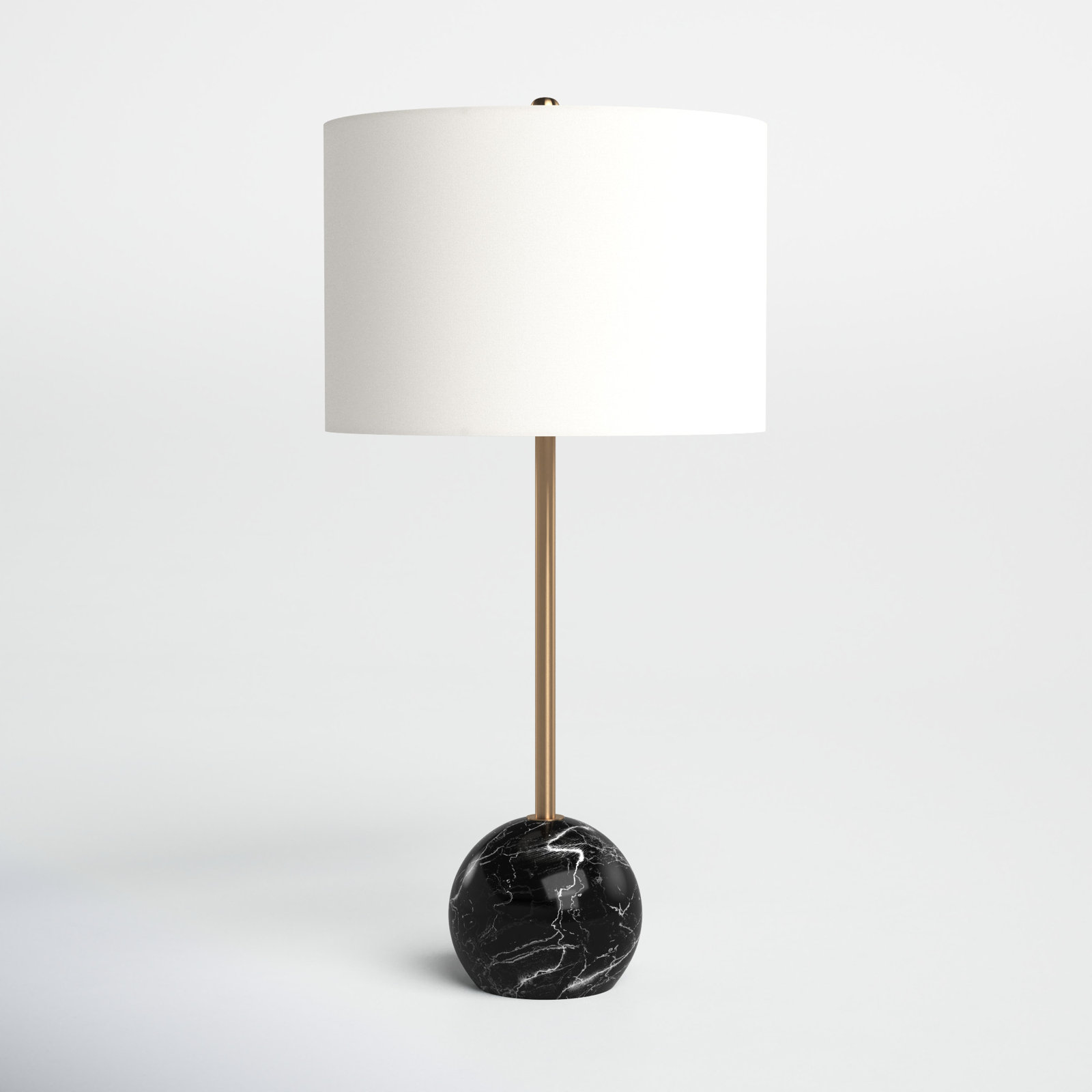 Hilda Marble USB Table Lamp, Gold/Black