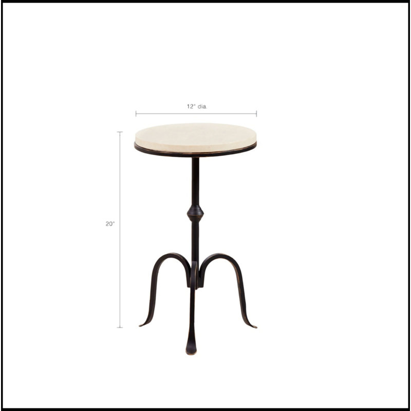 Unique Metal-Based Marble Accent Table