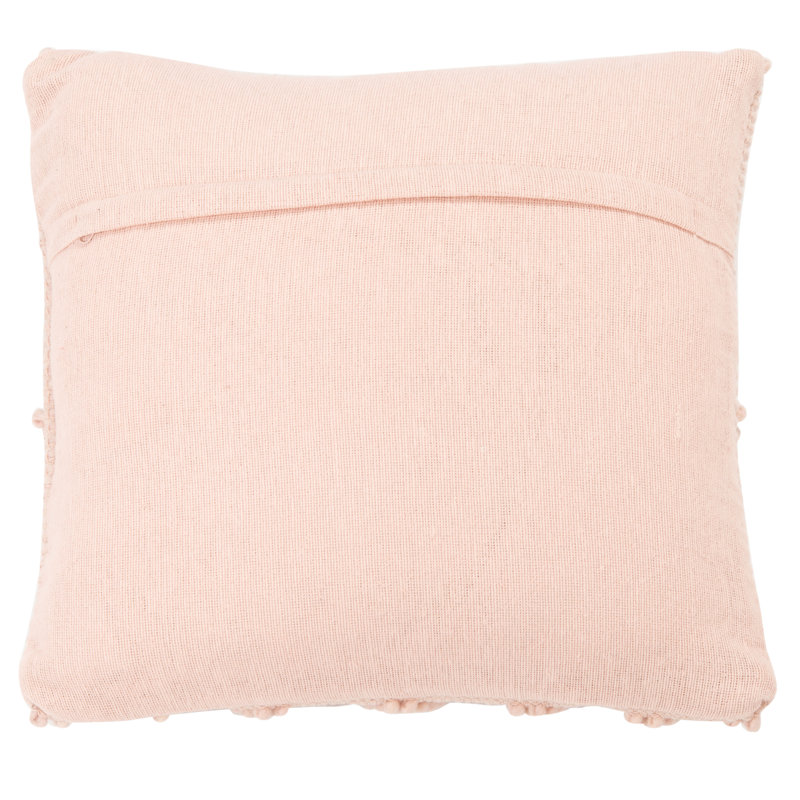 Rose Wool Blend Geometric Knit Accent Pillow