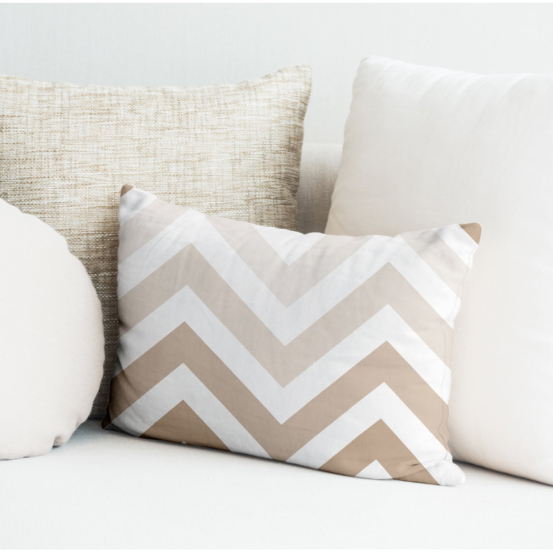 Housse et insert de coussin rectangulaire en polyester pour l'intérieur et l'extérieur, Beige