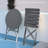 Iron Table And Folding Chair Set, 2 - Person Round Outdoor Dining Set-221042545