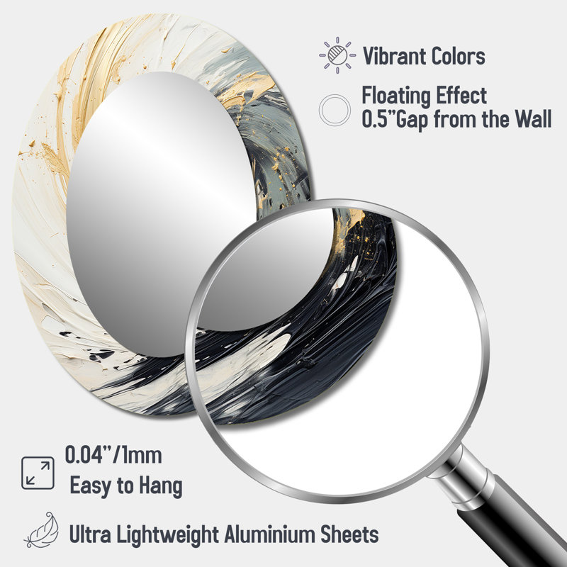 Miroir mural Radiant Revolve, 40 po x 30 po