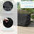 Patio Waterproof Table and Chair Set Cover, Black-1806252503