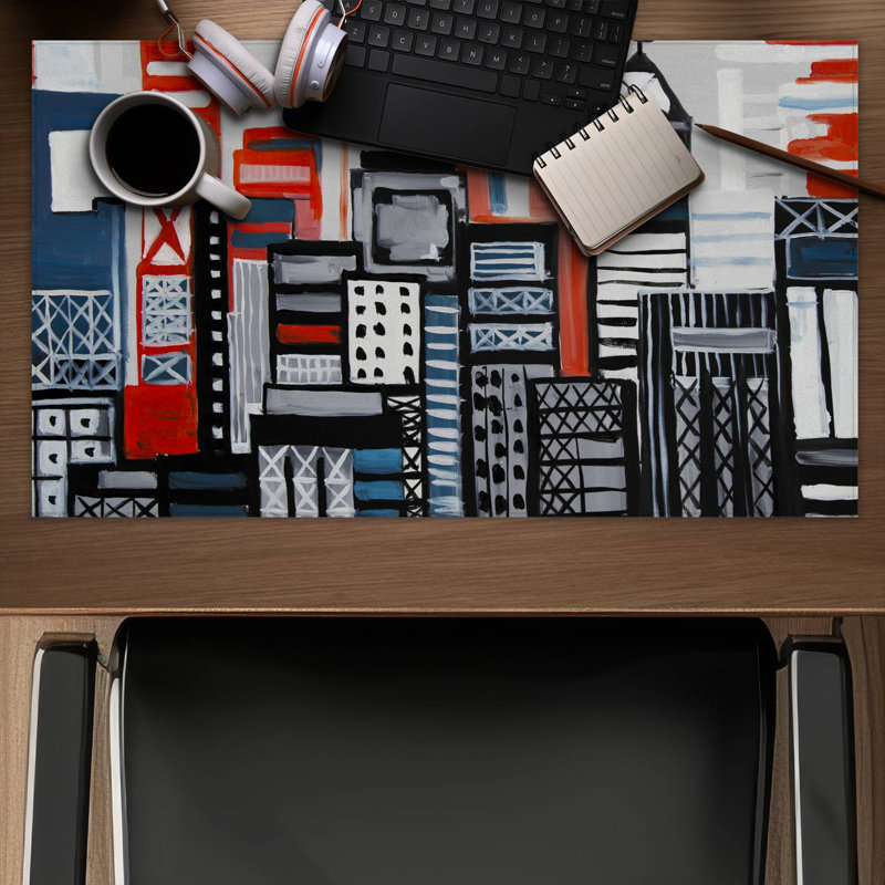 Geometric urban landscape - 14.00"x24.25" Desk mat