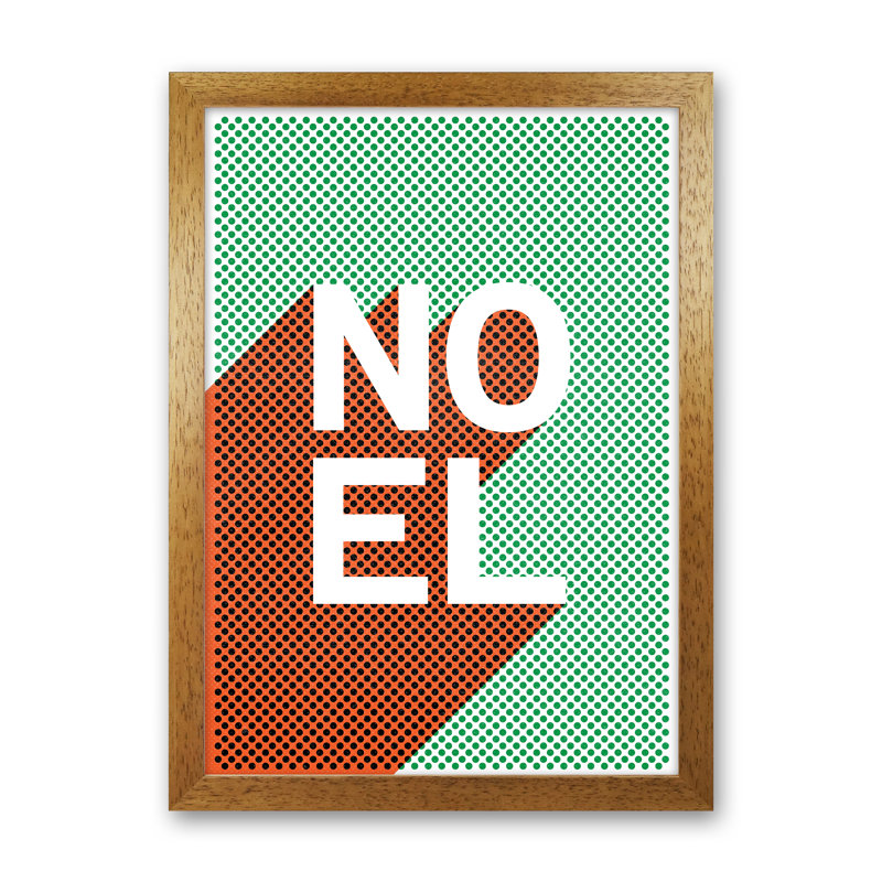 Noel No 1 - Print, 64cm H x 46cm W x 3cm D, Brown Framed