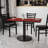 Carrus Rectangular Laminate Dining Table Top with Round Base-1464009492-1464009581