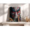 Portrait de l'acteur kabaki, art dramatique japonais, impression de maquillage intense, décoration murale traditionnelle pour la maison