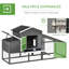 79" Wooden Chicken Coop, Outdoor Hen House