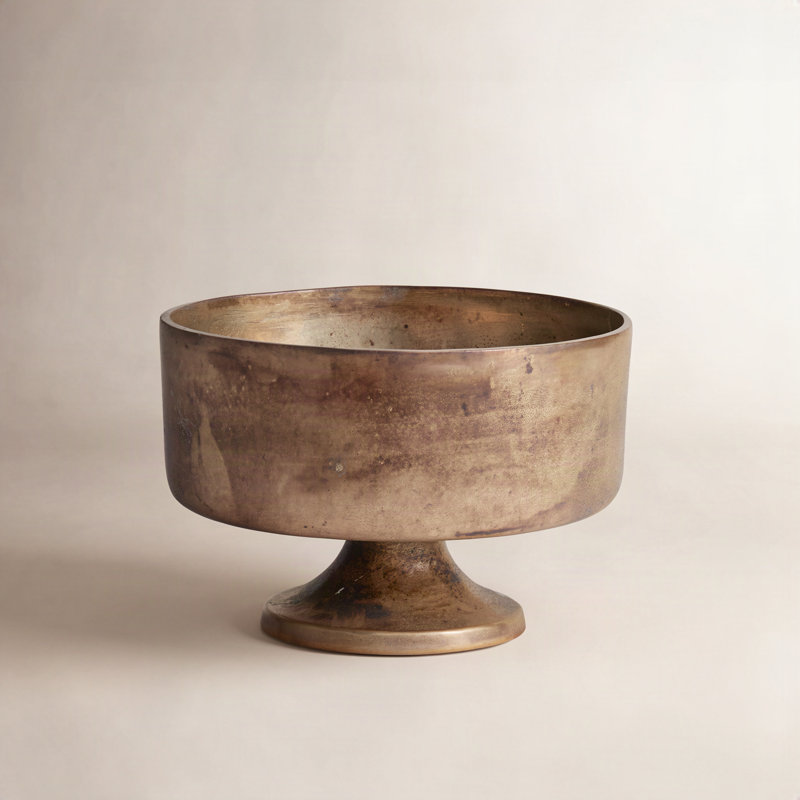 Abrams Handmade Metal Table Vase, 5.25" H x 8" W x 8" D