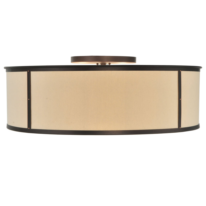 Plafonnier encastré à tambour 30 po à 8 lumières unique