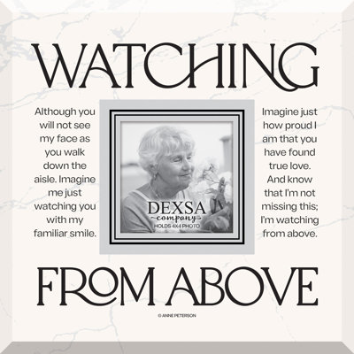 Watching From Above Glass Photo Frame - 12" x 12"