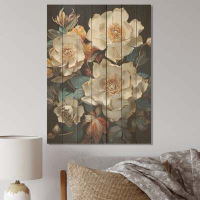 Bronze coquelicots en fleurs dans un éclat - coquelicots sur bois