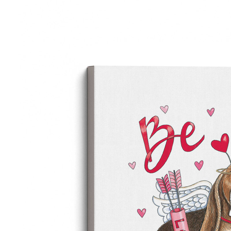 «Be Mine Basset» par Deb Strain, reproduction d'art, L 24 po x H 32 po, Ne s’applique pas, Toile non encadrée