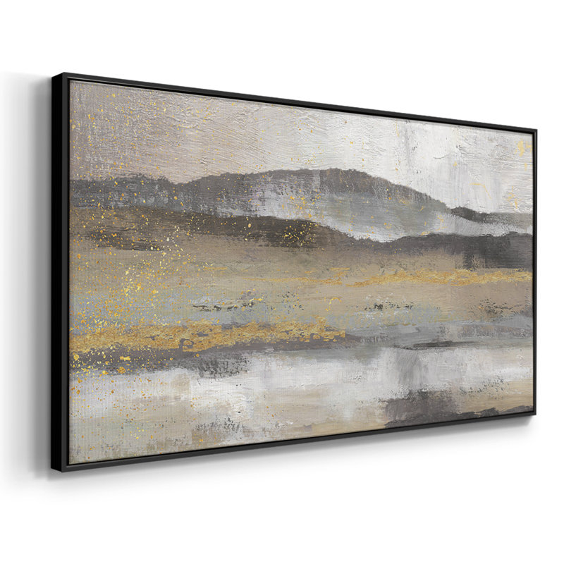 Rolling Hills - Toile tendue avec châssis encadré - Prêt à être accroché, Naturel, H 21 po x l 41 po