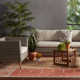 Avalyn Geometric Orange/Beige Indoor/Outdoor Area Rug
