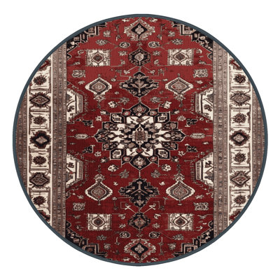 Machine Washable Persian Black Area Rug