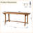 Farmhouse 70.9" Solid Wood Rectangular Dining Table with Curved Legs for 6