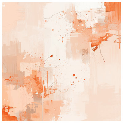 Orange Abstract Splatter Comforter