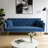 Velvet Convertible Sleeper Sofa Couch Futon Sofa Bed with 2 Pillows-727828308