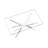 Stylish 40.42" Rectangular Clear Tempered Glass Coffee Table With Silver Metal Legs, Stable And Functional For Multiple Rooms Rectangular, Glass, Table, Modern Style, Adjustable Quick Installation,-1343511556