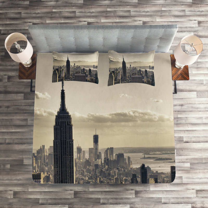 Modern & Contemporary Polyester Coverlet, King Bedspread + 2 Shams