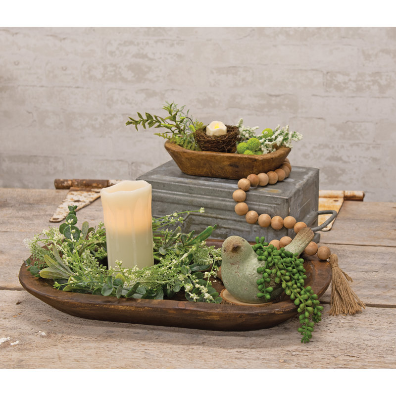 Bol à pâte en bois Media, Brun, H 2 po x l 13,75 po x P 8,25 po