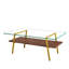 Table basse et tables de bout, ensemble de 3, table en verre trempé avec panneau de fibres à densité moyenne, tables modernes pour le salon-1105663680-1105663686