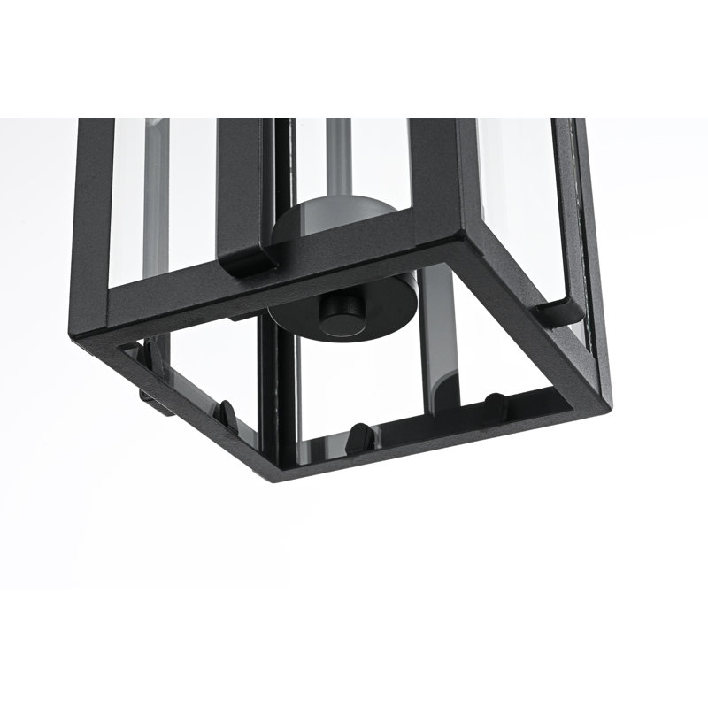 Luminaire suspendu d'extérieur noir 9 po Abby