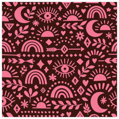 Coussins décoratifs roses à motif bohémien
