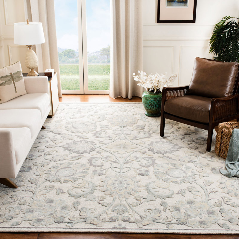 Gulielma Hand Tufted Wool Oriental Rug, Rectangle 9' x 12'