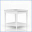 Table basse transitionnelle blanche pour le salon - 1 tiroir et amp; Tablette de rangement, conception décontractée peu encombrante
