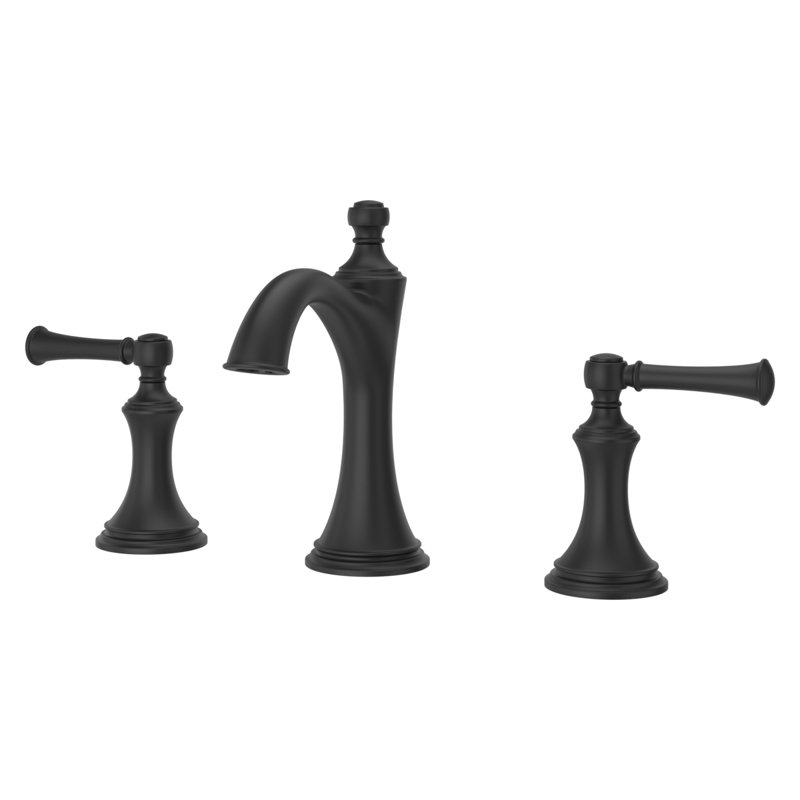 Tisbury Widespread Centerset Bathroom Faucet in Spot Defense Matte Black