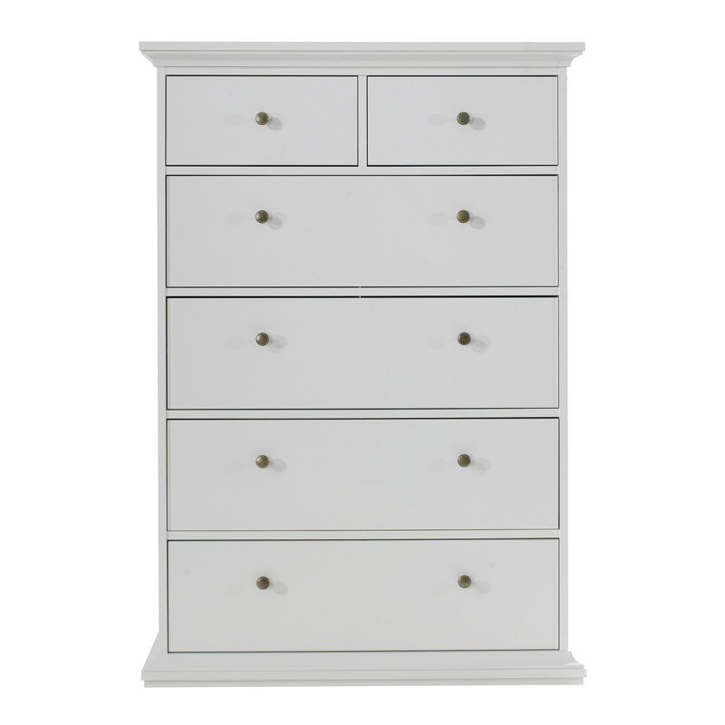 Woodburn 96.2cm W 6 - Drawer Chest of Drawers, White