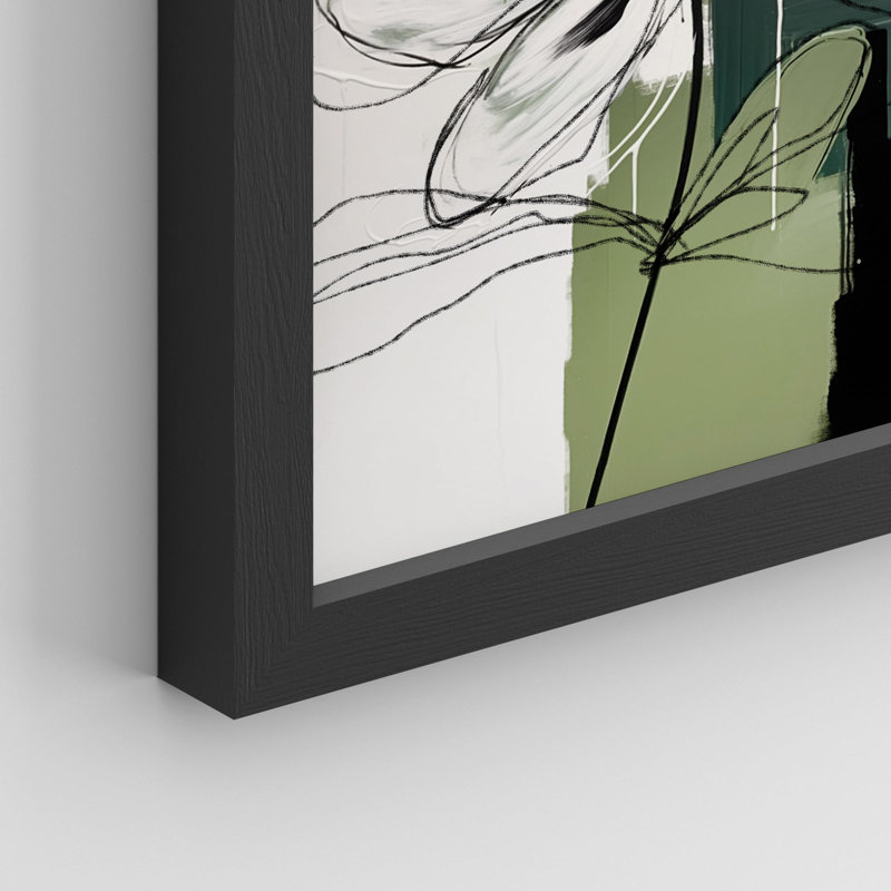«Elegant Botanical Flower Illustration Realism Rustic Nature Relax / Calm Multicolor Office» sur, H 10 po x l 8 po, Noir