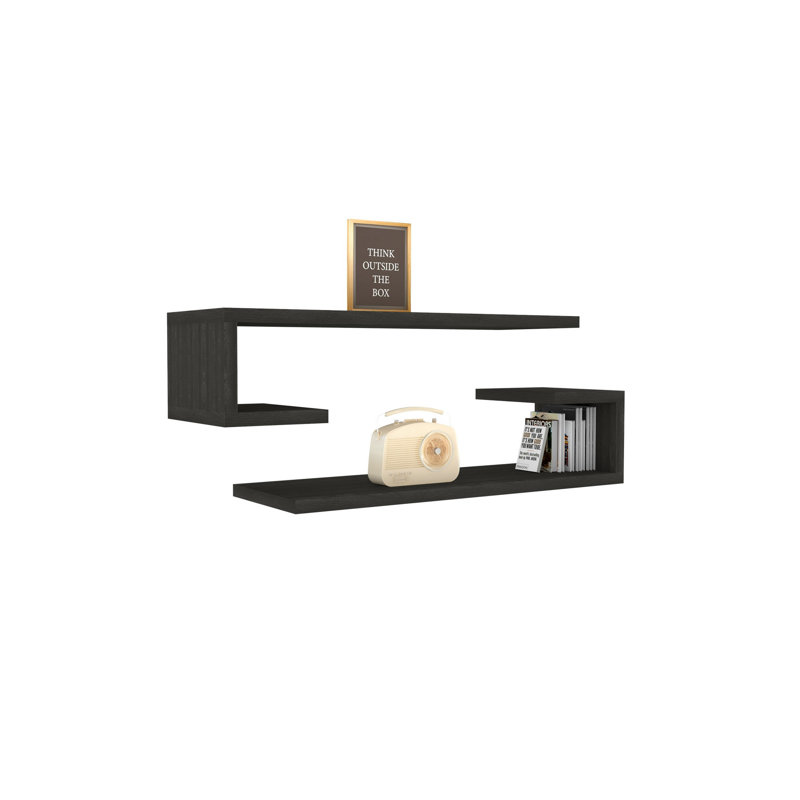 Tablette murale élégante, couleur Rebab, 23,6 po x 5,9 po x 7,7 po | 100% panneau de particules enduit de mélamine, épaisseur: 0,7 pouce | Conception murale pour une décoration intérieure moderne, solution de rangement élégante et fonctionnelle