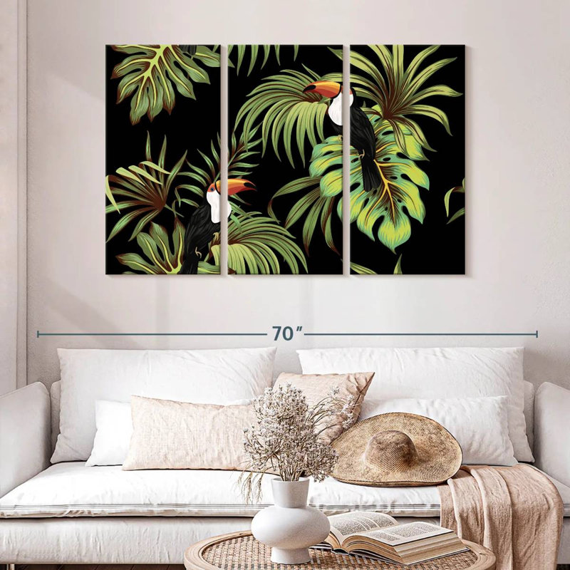 Vintage Toucan, 32" H x 50" W