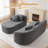 Boneless Modular L-Shaped Sectional Cloud Sofa for Living Room – Modern Minimalist Couch with Customizable Configuration Options-1871385126