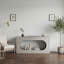 Table de console moderne en bois gris veiné
