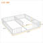 Lit plateforme double classique en pin massif blanc classique avec garde-corps pour chambre à coucher compacte de style minimaliste-129225017