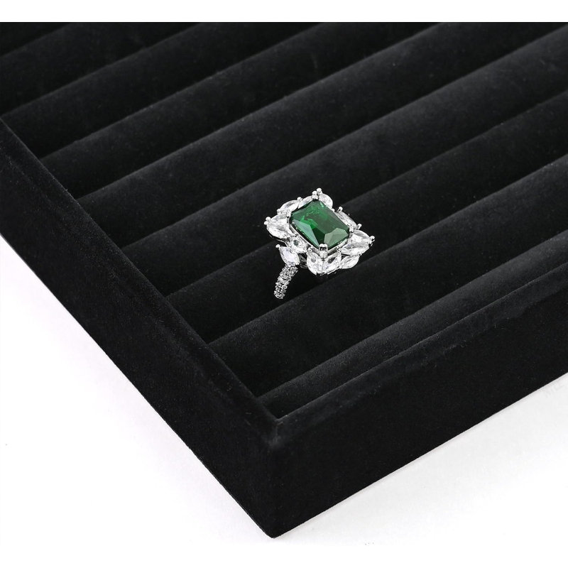 Ensemble de 2 présentoirs à plateau à bagues, présentoir à bijoux